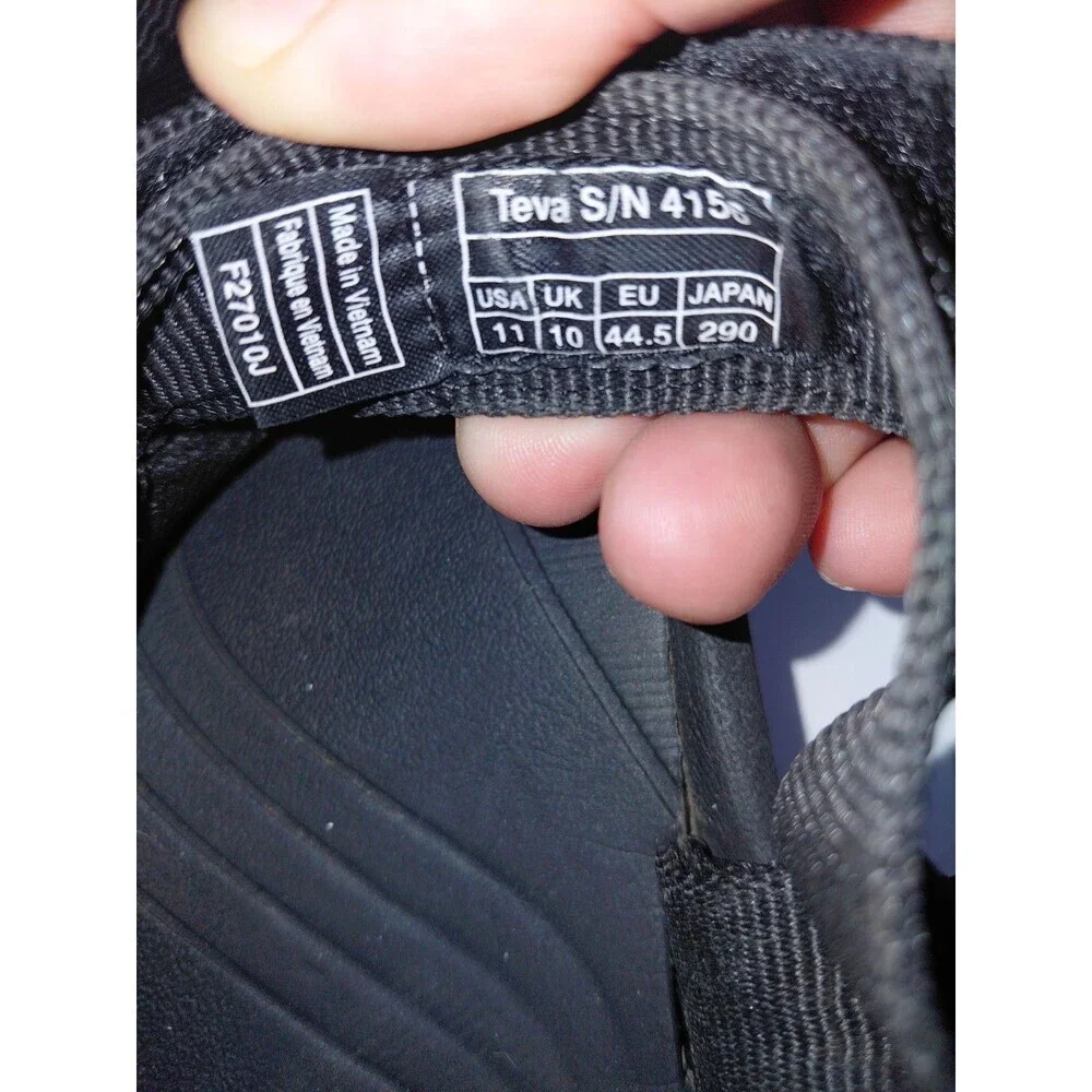 Teva-Men's Size 11 Black Hurricane Textile Upper Casual Sandals WATER,  Hiking.
